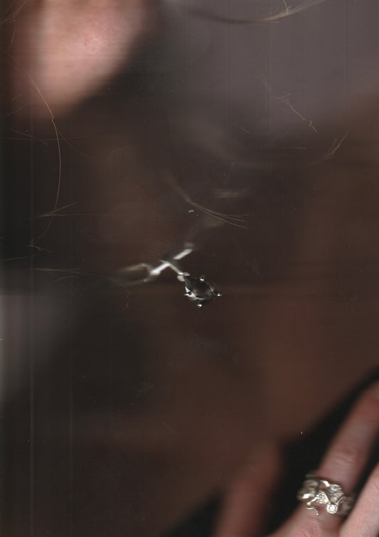 Smokey quartz drop necklace