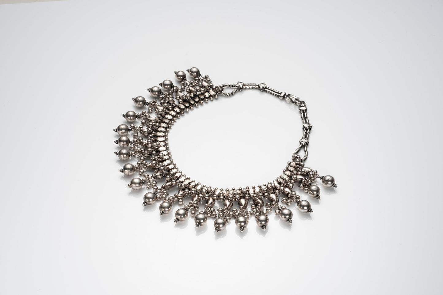 Indian Silver Choker Necklace